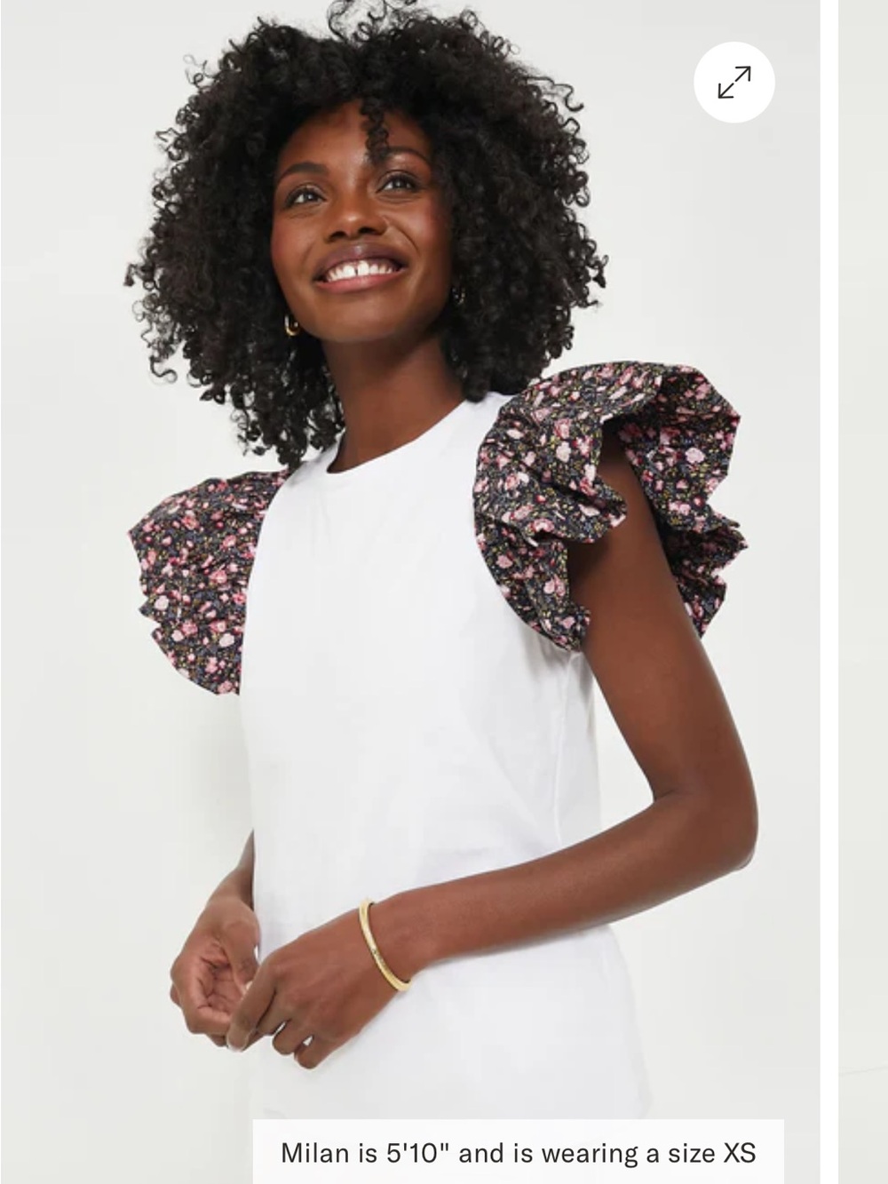 NWT Hyacinth House Tuckernuck Navy & White Floral Shelby Tee Cottagecore